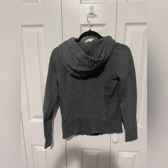 Lululemon Scuba Hoodie Heathered Grey Size 4 - Picture 4 of 4